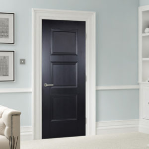 Amsterdam 1981mm x 838mm Fire Proof Internal Door In Black