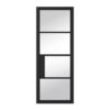 Chelsea Clear Glazed 1981mm x 838mm Internal Door In Black