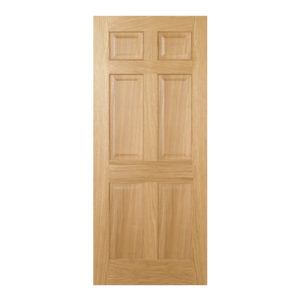 Regency 6 Panels 2032mm x 813mm Internal Door In Oak