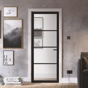 Soho Glazed 1981mm x 610mm Internal Door In Black