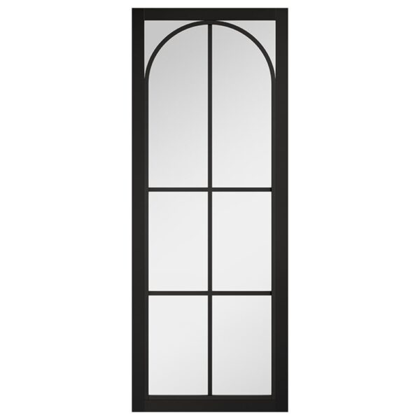 Astoria 1981mm X 686mm Clear Glazed Internal Door In Black