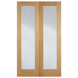 Hemlock 1981mm X 1219mm Clear Internal Door Pair In Oak