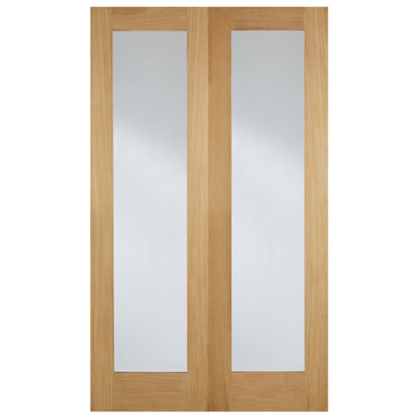 Hemlock 1981mm X 1524mm Clear Internal Door Pair In Oak