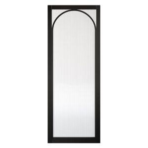 Melrose 1981mm X 762mm Reeded Glass Internal Door In Black Frame