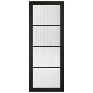 Soho 1981mm X 686mm Reeded Glazed Internal Door In Black