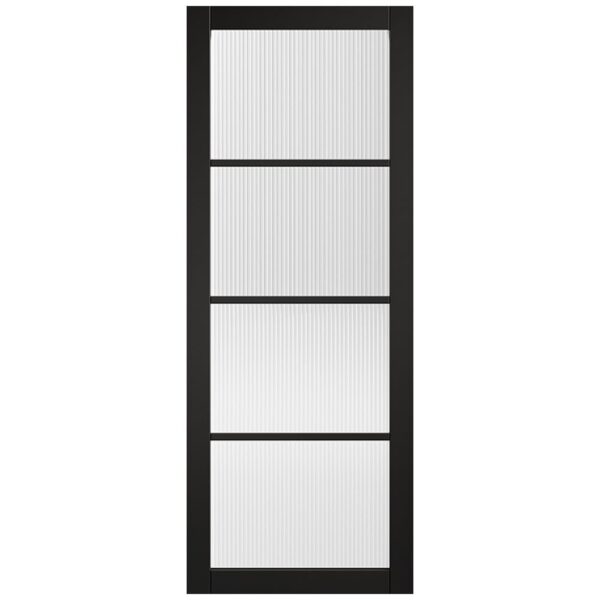 Soho 1981mm X 762mm Reeded Glazed Internal Door In Black