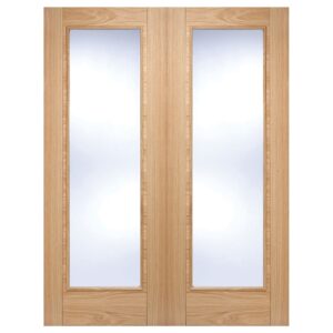 Vancouver 1981mm X 1524mm Clear Glass Internal Door Pair In Oak